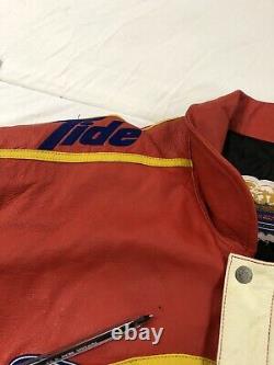 Vintage Ricky Rudd Tide Jeff Hamilton Leather Racing Jacket Size XL 90s NASCAR