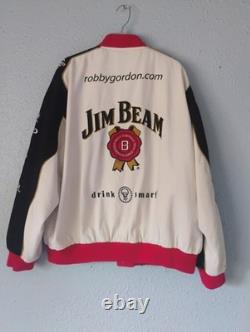 Vintage Robby Gordon Jim Beam Ford Racing Jacket Nascar XXL Rare 1990s 2000s Y2K