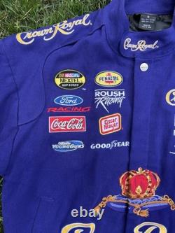 Vintage Roush Racing Crown Royal Raving jacket Mens size small