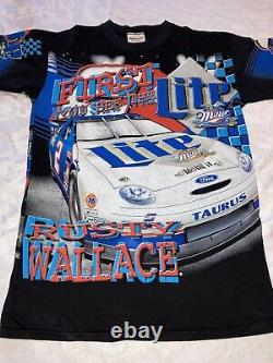 Vintage Rusty Wallace Shirt-Size Medium-Chase Race Wear-Rare-Nascar Racing