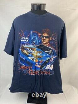 Vintage Star Wars T Shirt NASCAR Jeff Gordon Racing Movie Promo Tee 2XL 90s
