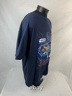 Vintage Star Wars T Shirt NASCAR Jeff Gordon Racing Movie Promo Tee 2XL 90s