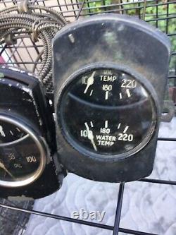 Vintage Stewart Warner Duplex Gauge Set 32 Ford SCTA TROG Wood Boat 33 34