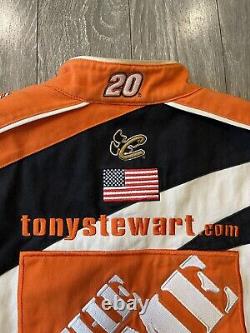 Vintage Tony Stewart Home Depot NASCAR Racing L Jacket Chase Authentics Coke