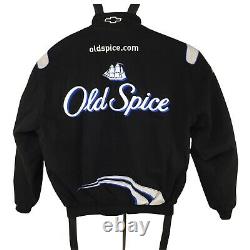 Vintage Tony Stewart Old Spice Racing Jacket Coat Medium NASCAR JH Design Black