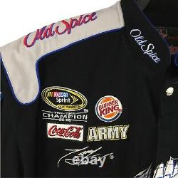 Vintage Tony Stewart Old Spice Racing Jacket Coat Medium NASCAR JH Design Black