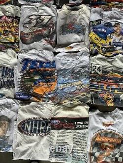 Vintage Wholesale T shirt 30 Lot Graphic 90s 00s Bundle NASCAR Classic Cars Race