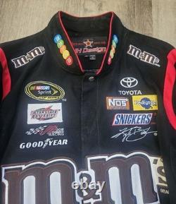 Vintage Y2K NASCAR JH Design M&M Kyle Busch Embroidered Racing Jacket Coat XL