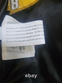 Vintage Y2K NASCAR JH Design M&M Kyle Busch Embroidered Racing Jacket Coat XL