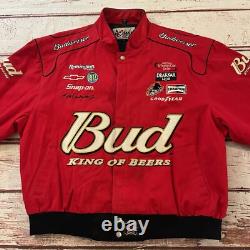 Vintage Y2K Nascar Chase Authentics Dale Earnhardt Bud King Of Beers Size XL