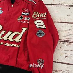 Vintage Y2K Nascar Chase Authentics Dale Earnhardt Bud King Of Beers Size XL