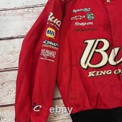 Vintage Y2K Nascar Chase Authentics Dale Earnhardt Bud King Of Beers Size XL