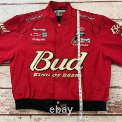 Vintage Y2K Nascar Chase Authentics Dale Earnhardt Bud King Of Beers Size XL
