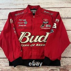 Vintage Y2K Nascar Chase Authentics Dale Earnhardt Bud King Of Beers Size XL