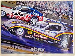 Vrhtf Nhra Vtg Original 1978 Us Nationals Signed By Snake & Mongoose Poster
