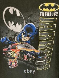 Vtg 1998 Dale Jarrett Batman NASCAR Dbl Sided Racing T-shirt Boys M (10-12)