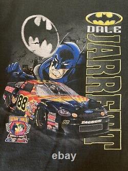 Vtg 1998 Dale Jarrett Batman NASCAR Dbl Sided Racing T-shirt Boys M (10-12)