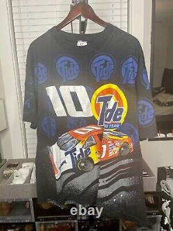 Vtg 90s Ricky Rudd Nascar Racing AOP T Shirt XXL Tide Winston Cup