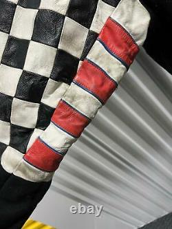 Vtg Jeff Hamilton NASCAR Racing Jeff Gordon DUPONT Leather Reversible Jacket XXL