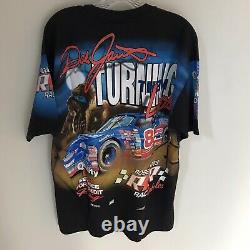 Vtg NASCAR #88 Dale Jarrett/Robert Yates Racing All Over Print T Shirt Mens XL