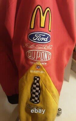 Vtg NASCAR Bill Elliot Jacket Racing Champions Apparel McDonald's Sz Xl