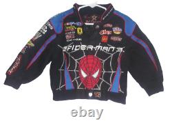 Vtg SPIDERMAN 3 NASCAR #43 Petty Racing Toddler 2T Labonte Jacket Marvel Promo
