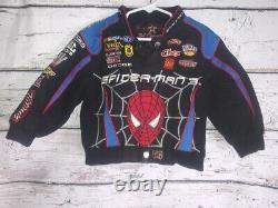 Vtg SPIDERMAN 3 NASCAR #43 Petty Racing Toddler 2T Labonte Jacket Marvel Promo