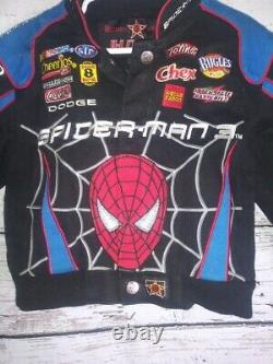 Vtg SPIDERMAN 3 NASCAR #43 Petty Racing Toddler 2T Labonte Jacket Marvel Promo