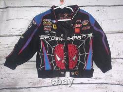 Vtg SPIDERMAN 3 NASCAR #43 Petty Racing Toddler 2T Labonte Jacket Marvel Promo