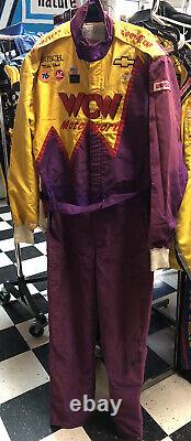 WCW Wrestling Motorsports Nascar Race Used Pit Crew Firesuit