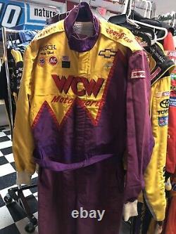 WCW Wrestling Motorsports Nascar Race Used Pit Crew Firesuit