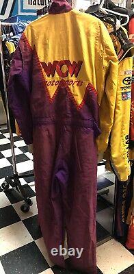 WCW Wrestling Motorsports Nascar Race Used Pit Crew Firesuit