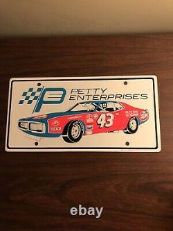 1972 Vintage Richard Petty Nascar Racing Booster Plaque De Licence Métal