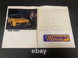1981 Dale Earnhardt #2 Wrangler Kit de presse/Informations médias Champion de 1980