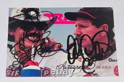 1992 Traks Dale Earnhardt Auto Richard Petty Autographe Double signé NASCAR #3 #43