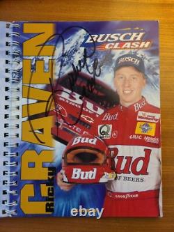 1997 Daytona Clash 13 autographes, livre appartenant au pilote Dale Earnhardt Jeff Gordon