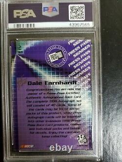 1998 Dale Earnhardt Sr Press Gold Pass Dédicaces Autographié Carte (45/100) Pop 1