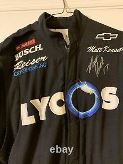 1998 Matt Kenseth Autographied Race Lycos D'occasion Nascar Rookie Firesuit Driver Suit