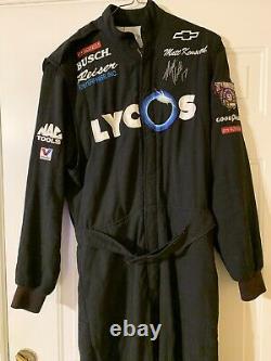 1998 Matt Kenseth Autographied Race Lycos D'occasion Nascar Rookie Firesuit Driver Suit