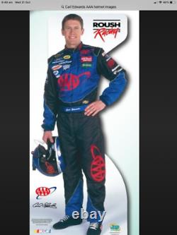 2005 Carl Edwards, Nascar Race Autres / Usés Casque Pilotes De Bell, Roush Fenway Ford