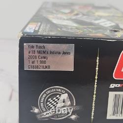 2008 NASCAR Racing Kyle Busch #18 M&Ms Indiana Jones Camry 1/24 Diecast DÉFECTUEUX