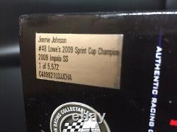 2009 Jimmie Johnson 1/24 Lowes 4x Champion Race Win Nascar Avec 4x Champion Pin
