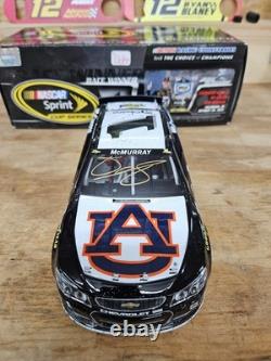 2013 Jamie McMurray AUTOGRAPHE Auburn Talladega Version de course FINAL WIN 1/24