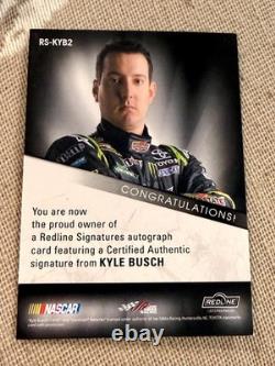 2013 Presspass Redline Signatures Kyle Busch #rs-kyb2 #10/10-autographe sur carte