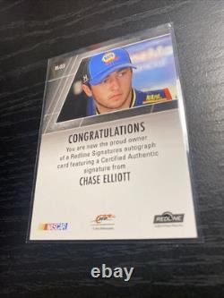 2014 Press Pass Redline Signatures Chase Elliott #RS-CE2 Rouge /25 (AU, RC)