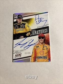 2018 Panini Prime Racing Signatures Doubles Joey Logano, Ryan Blaney Holo Or /25