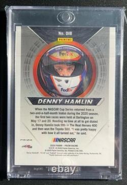 2020 Panini Prizm NASCAR Denny Hamlin #DI8 Or 1/1 Inséré Dialed In