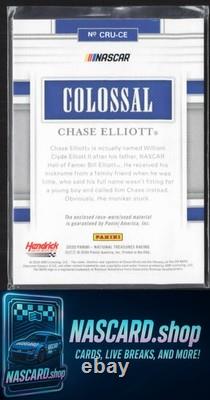 2020 Trésors Nationaux Chase Elliott Colossal Métal de Course Utilisé 1/1