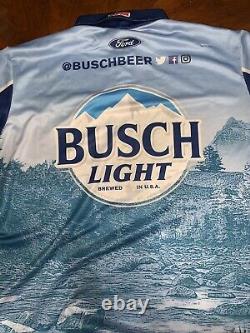 2020 Xlt Kevin Harvick Busch Light Pit Crew Shirt Race D'occasion Nascar Bristol Win