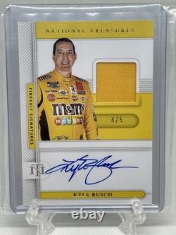 2021 National Treasures KYLE BUSCH Combinaison de course Signatures Patch Auto /5 #FSKY
